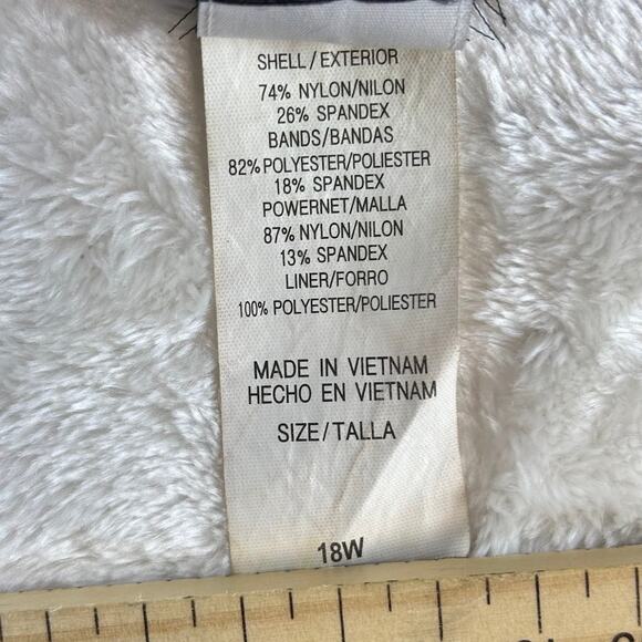 Longitude One Piece Swimsuit Bathing Suit Women's 18W Two Tone Black / White - Picture 10 of 11